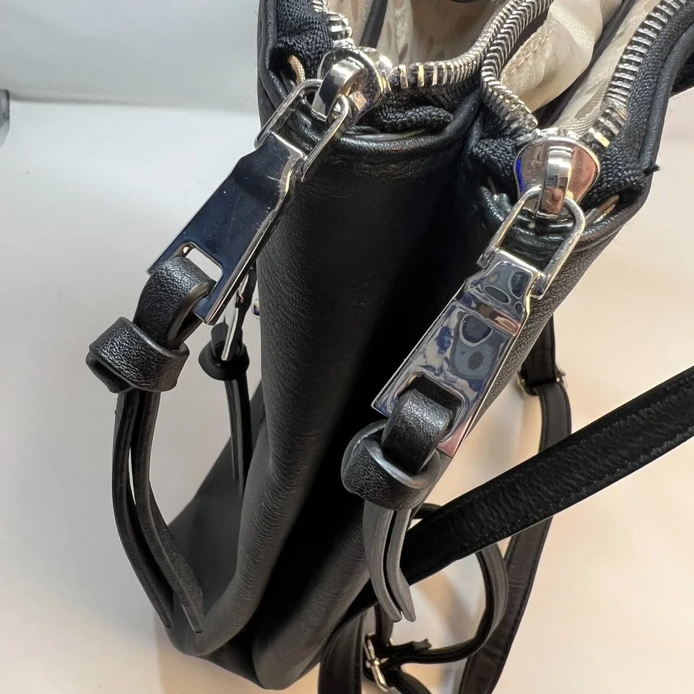 Steve Madden Black Backpack‎ Purse Excellent Condition 14.5